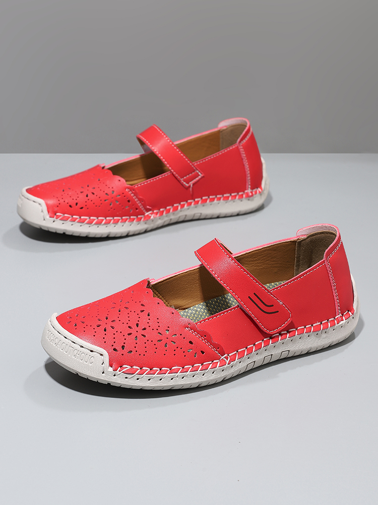 Cross-Border Mary Jane Sandals Amazon Large Size Women'S Shoes Outdoor Casual Shoes Summer Mom Shoes Velcro Single Shoes