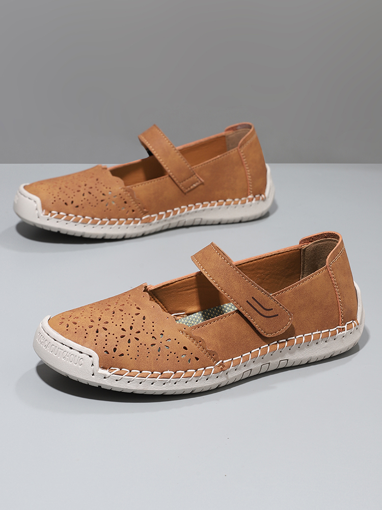 Cross-Border Mary Jane Sandals Amazon Large Size Women'S Shoes Outdoor Casual Shoes Summer Mom Shoes Velcro Single Shoes