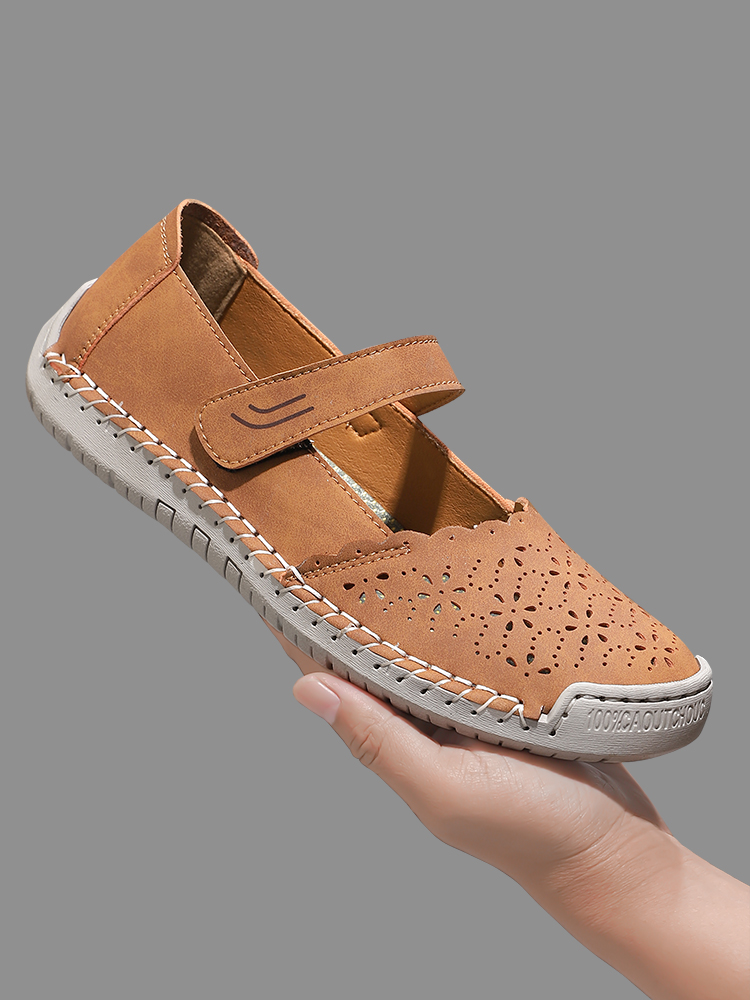 Cross-Border Mary Jane Sandals Amazon Large Size Women'S Shoes Outdoor Casual Shoes Summer Mom Shoes Velcro Single Shoes