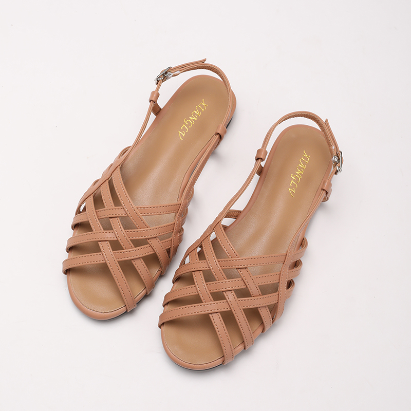 ⏰Last Day!45% OFF 🔥Women's Woven Closed-Toe Flat Sandals, Adjustable Buckle Ankle Strap Roman Shoes for Summer, Beach & Casual Wear