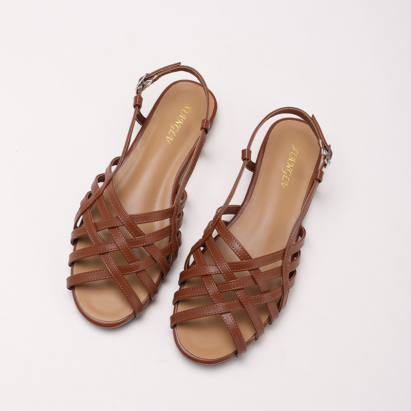 ⏰Last Day!45% OFF 🔥Women's Woven Closed-Toe Flat Sandals, Adjustable Buckle Ankle Strap Roman Shoes for Summer, Beach & Casual Wear