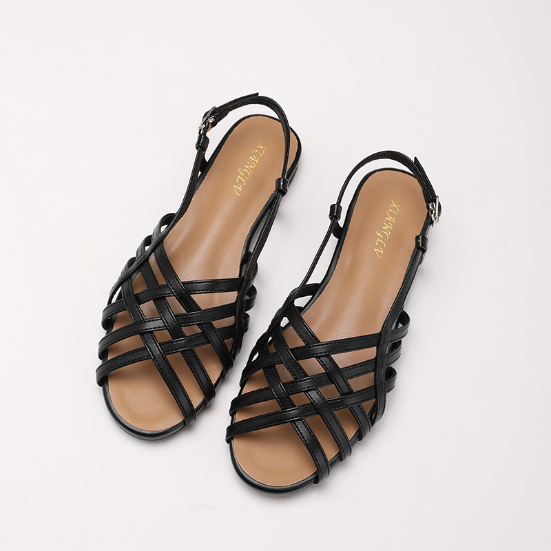 ⏰Last Day!45% OFF 🔥Women's Woven Closed-Toe Flat Sandals, Adjustable Buckle Ankle Strap Roman Shoes for Summer, Beach & Casual Wear