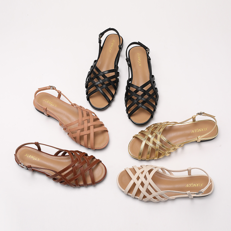 ⏰Last Day!45% OFF 🔥Women's Woven Closed-Toe Flat Sandals, Adjustable Buckle Ankle Strap Roman Shoes for Summer, Beach & Casual Wear