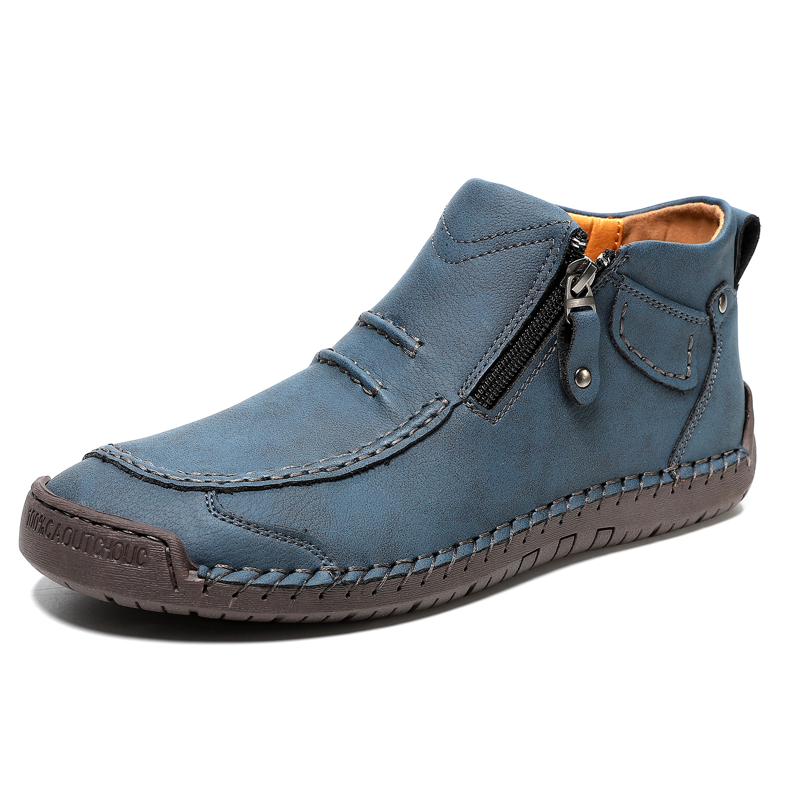 🔥Last Day Deals🔥Handmade Suede High Boots for Men Waterproof Leather Sneakers