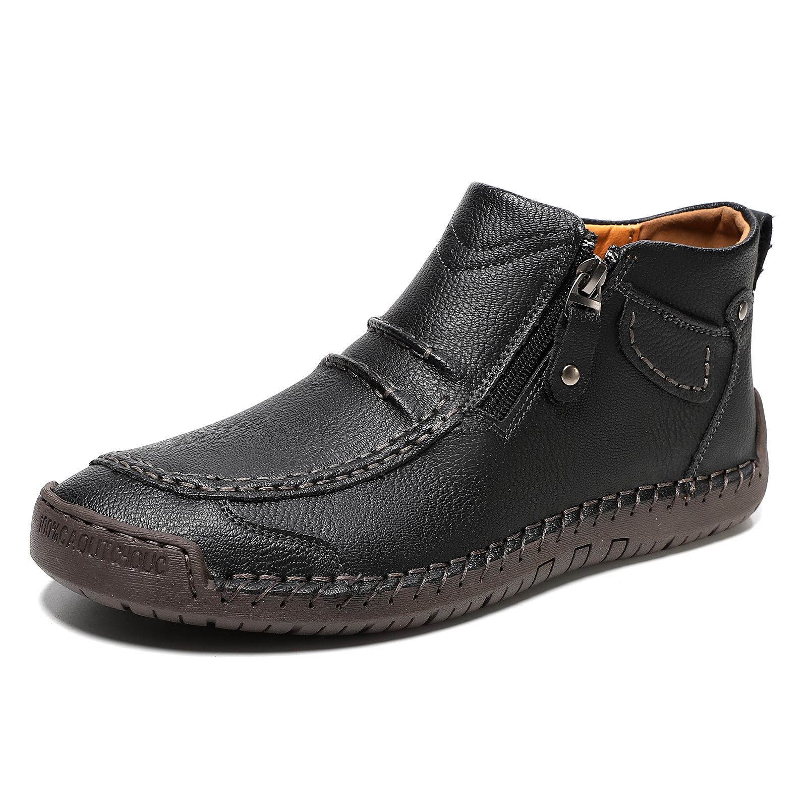 🔥Last Day Deals🔥Handmade Suede High Boots for Men Waterproof Leather Sneakers