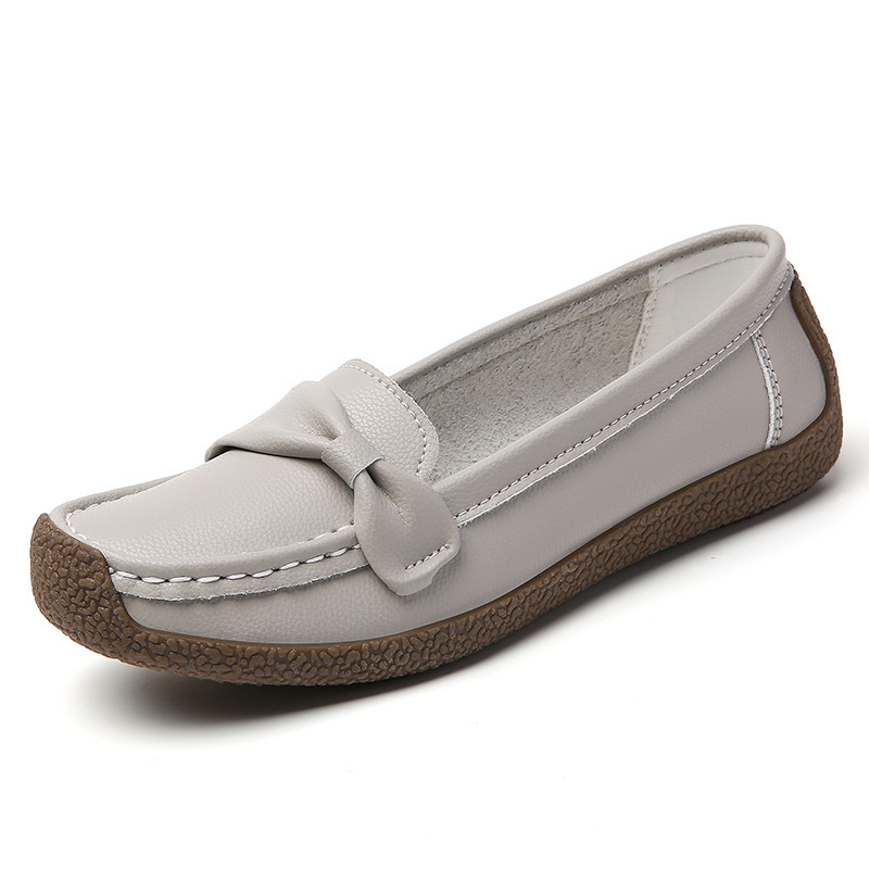 Large Size Cross-Border Comfortable Mother'S Shoes Single Shoes For Middle-Aged And Elderly People Comfortable And Not Tiring Feet Leather Shoes Lightweight Spring And Autumn Loafers