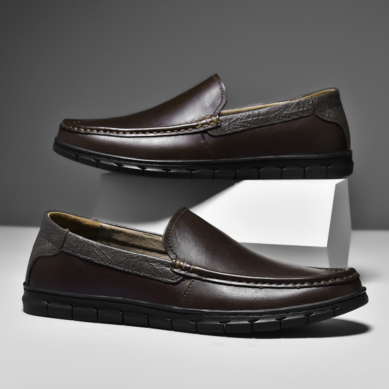 🔥Last Day 60% OFF🔥Men's Genuine Leather Slip-On Loafers - Comfortable Casual Driving Shoes