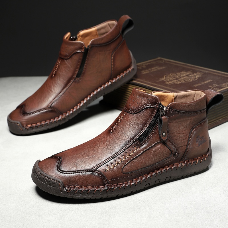 ✅ASTM-Certified Men's Leather Work Boots – Durable,Waterproof & Non-Slip Protection