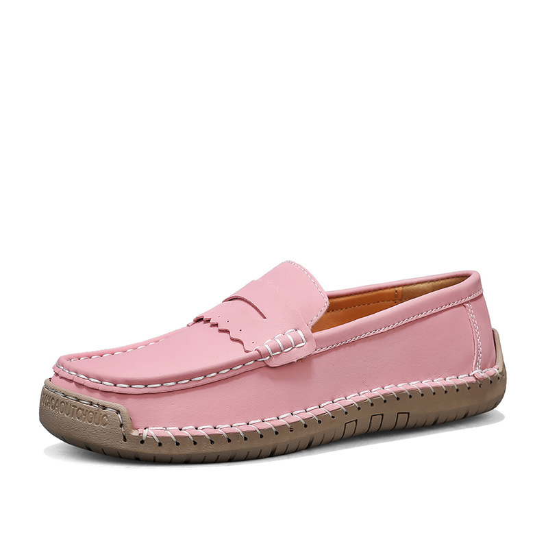 2025 Cross-Border Amazon Popular Spring And Autumn Large Size Women'S Shoes Anti-Slip Soft Sole Casual Shoes Hand-Stitched Mother'S Shoes