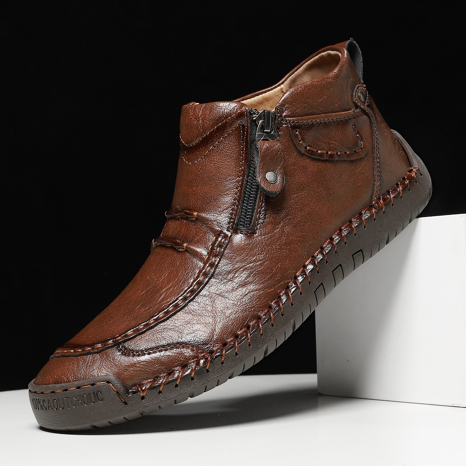 🔥Last Day Deals🔥Handmade Suede High Boots for Men Waterproof Leather Sneakers