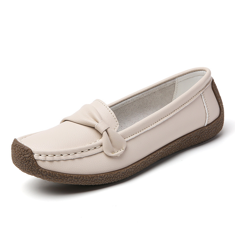 Large Size Cross-Border Comfortable Mother'S Shoes Single Shoes For Middle-Aged And Elderly People Comfortable And Not Tiring Feet Leather Shoes Lightweight Spring And Autumn Loafers