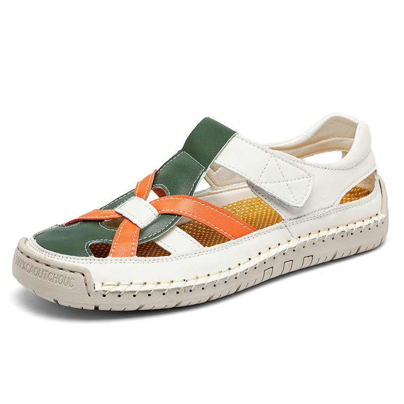 Cross-Border Popular Sandals For Women Summer 2025 New Style Roman Flat Woven Soft Bottom Lightweight Student Non-Slip Beach Shoes