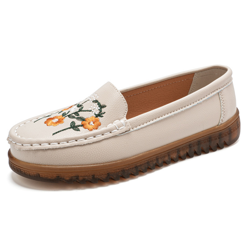🔥Last Day 60% OFF🔥Women's Floral Embroidered Slip-On Loafers - Soft Sole