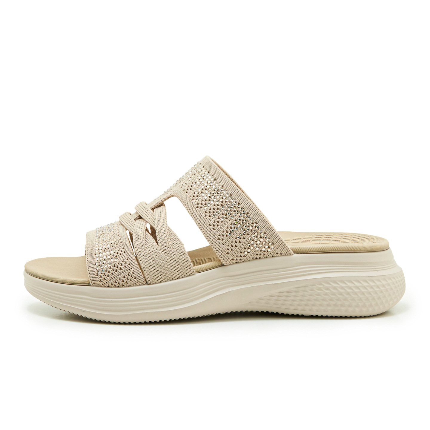 🔥Last Day 60% OFF🔥2026 Rhinestone Woven Slides - Women's Thick-Sole Non-Slip Summer Sandals