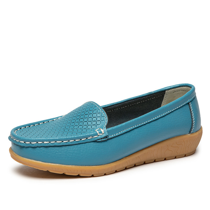 New Summer And Autumn Loafers, Casual Shoes, Beanie Shoes, Large Size Women'S Shoes, Wedge Heels, Middle-Aged And Elderly Mother'S Shoes, Women'S Single Shoes, Cowhide Shoes