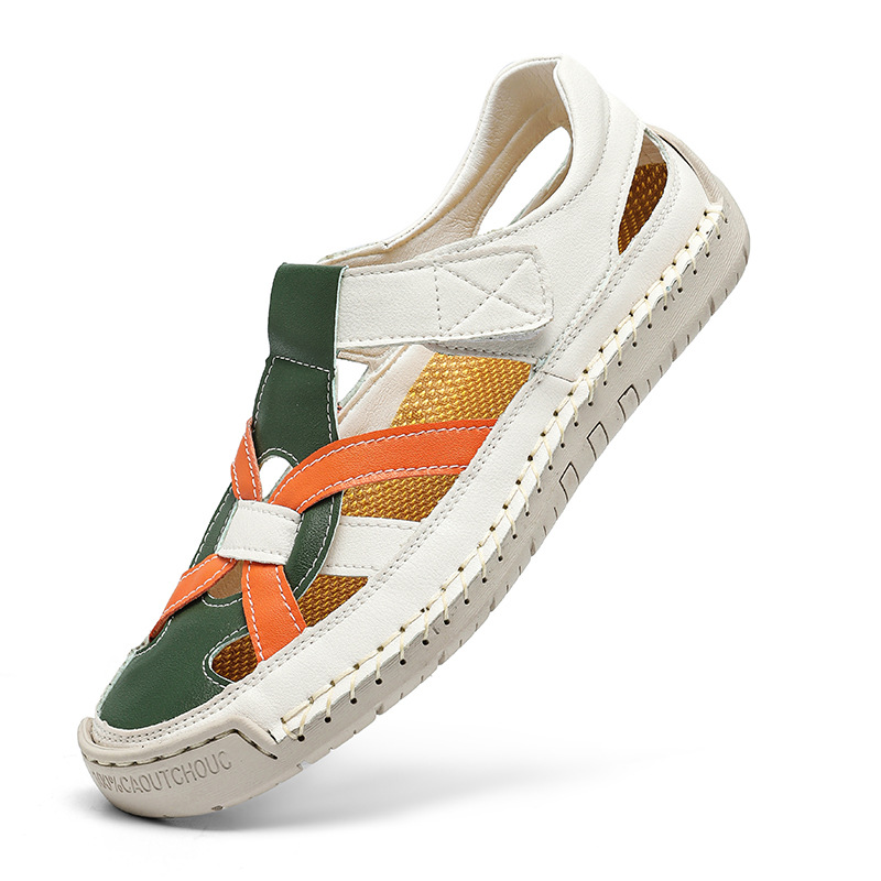 Cross-Border Popular Sandals For Women Summer 2025 New Style Roman Flat Woven Soft Bottom Lightweight Student Non-Slip Beach Shoes