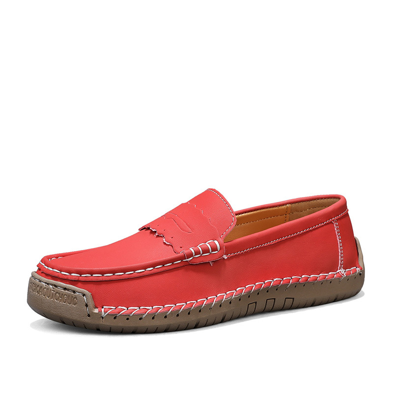 2025 Cross-Border Amazon Popular Spring And Autumn Large Size Women'S Shoes Anti-Slip Soft Sole Casual Shoes Hand-Stitched Mother'S Shoes