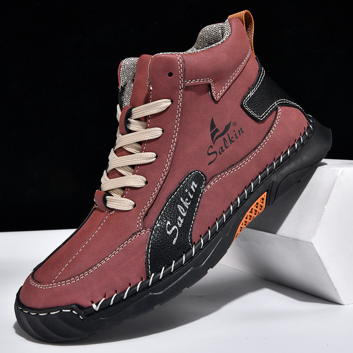 Men's Orthopedic Leather Shoes - Wide Toe | Waterproof | Structured Support | Non-Slip | Anti-Wear | Comfortable