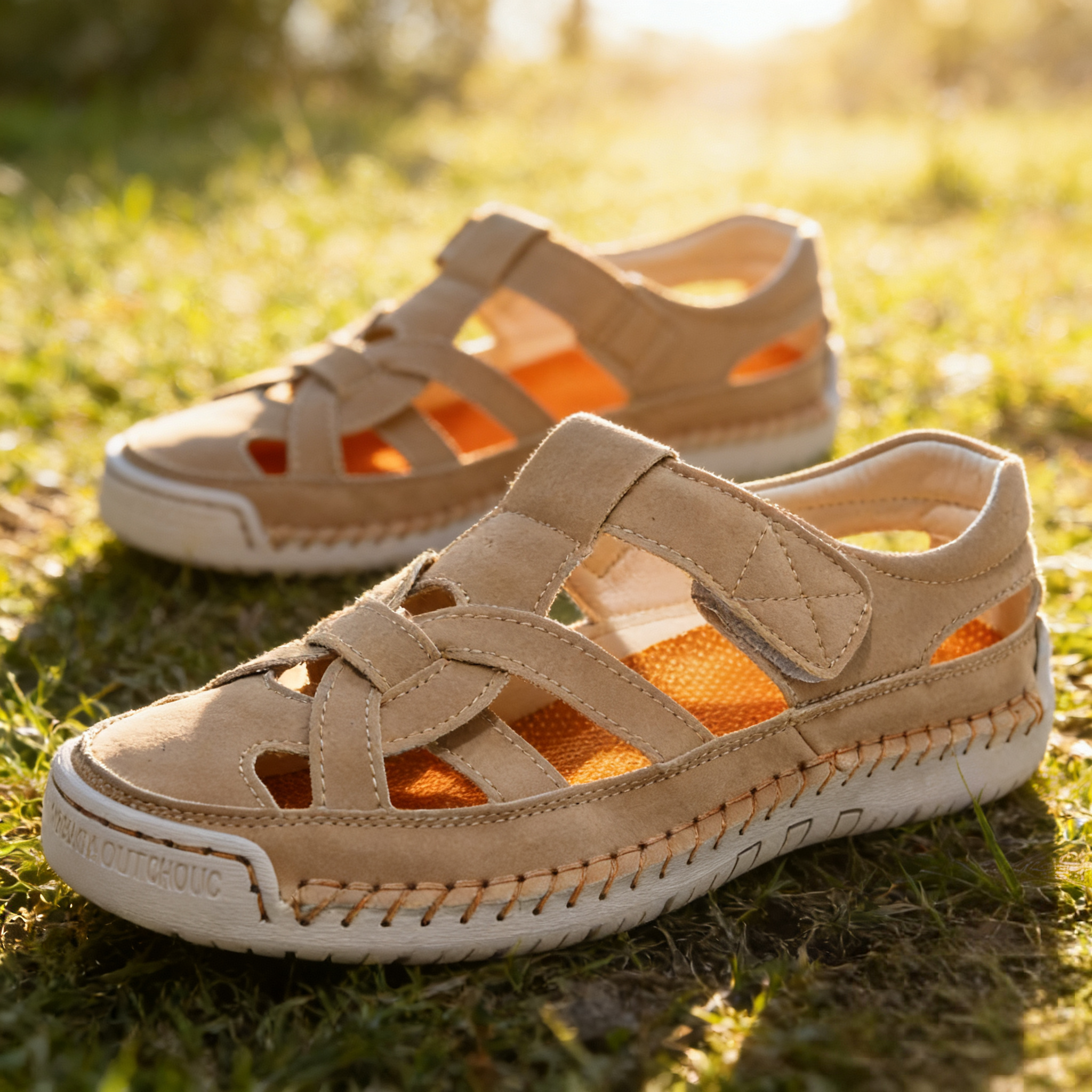 ✨ 2026 New Trendy Design：Chic closed-toe Roman style , perfect for summer fashion，Lightweight Non-Slip Summer Flat Shoes