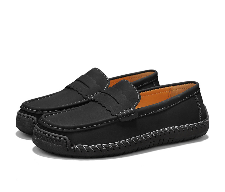 🔥Last Day 60% OFF🔥Women's Hand-Stitched Leather Slip-On Loafers, Non-Slip Soft Sole Casual Shoes for Spring & Autumn, 