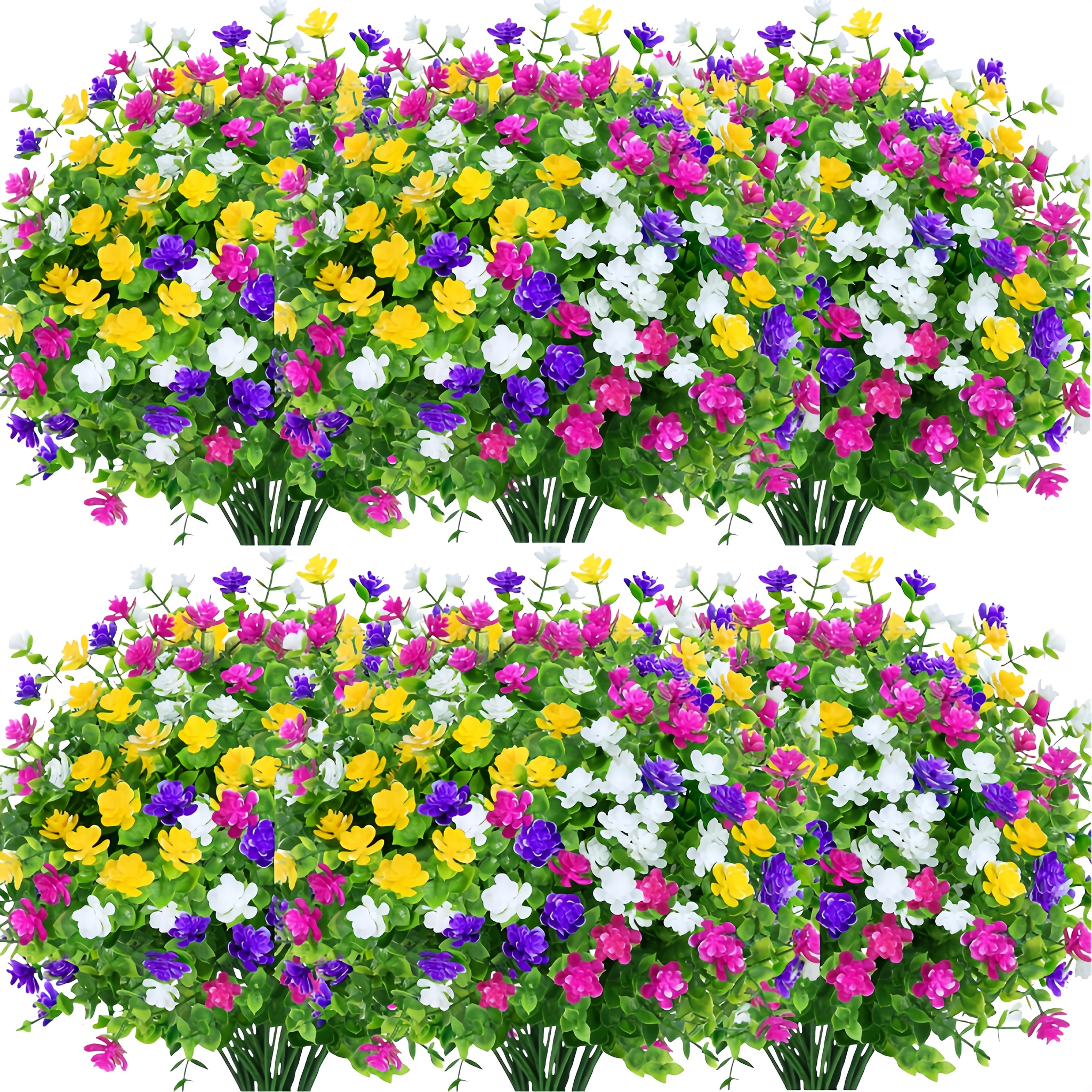 24 Bundles Mixed Eucalyptus Camellia Outdoor Artificial Flowers