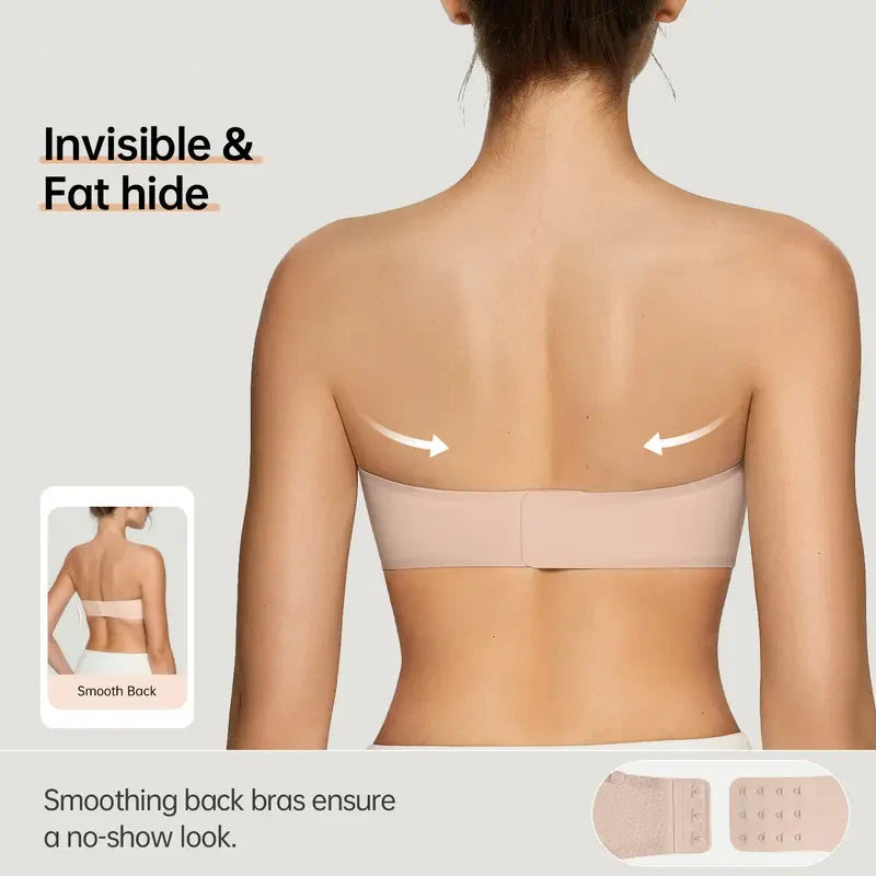 Final 3 Hours: 60%OFF🔥 NESLEMY Womens Strapless Bras Push Up Bandeau Bra