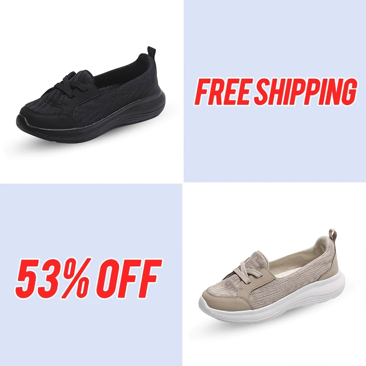 Orthopedic Women Shoes Breathable Slip On Arch Support Non-slip