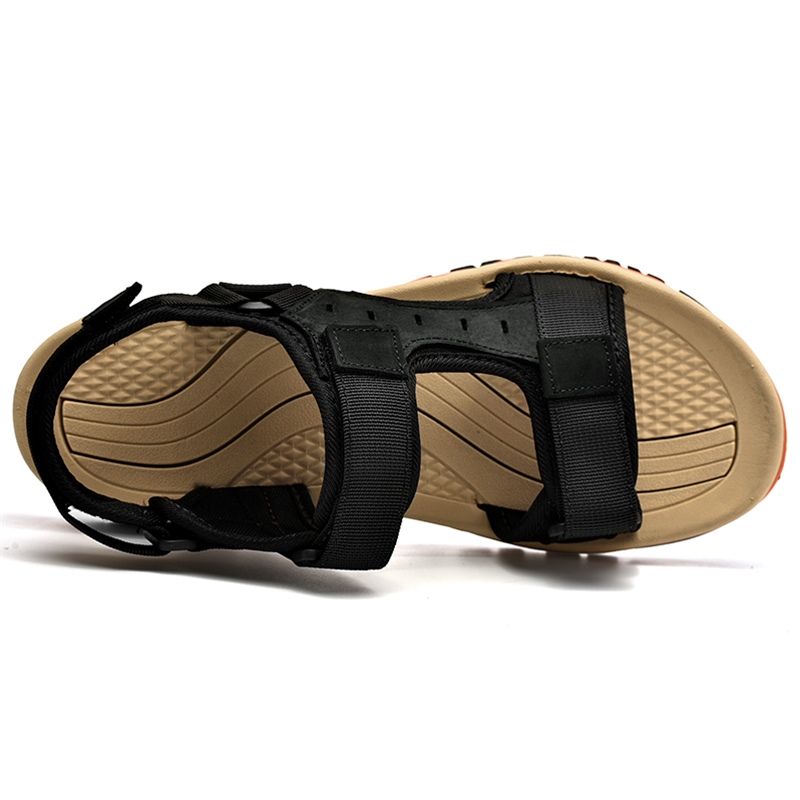 Men’s Classic Sommer Beach Breathable Convenient Velcro Leather Sandals