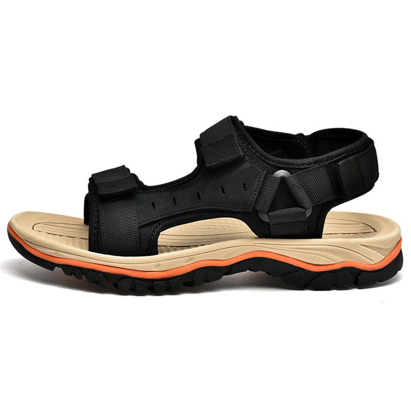 Men’s Classic Sommer Beach Breathable Convenient Velcro Leather Sandals
