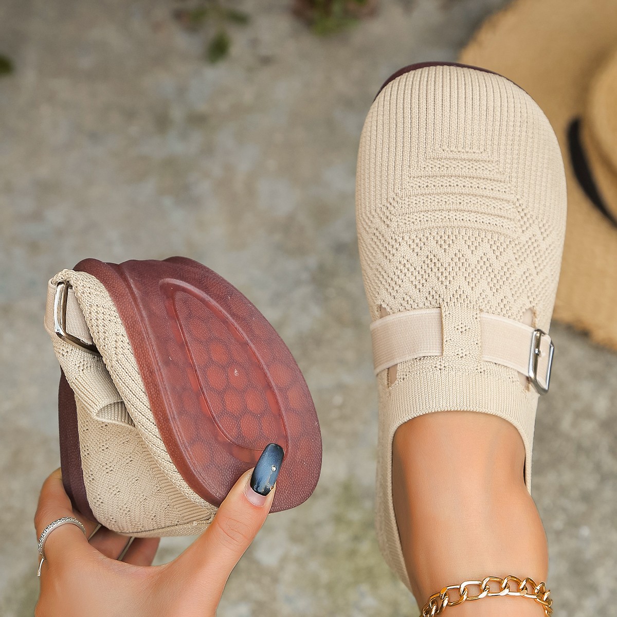 🌸🎉 Trendy Must-Have! Only a Few Left! ✨🥿💫Women's Daily Soft Breathable Arch Support Neuropathic Flat Mule Diabetic Shoes