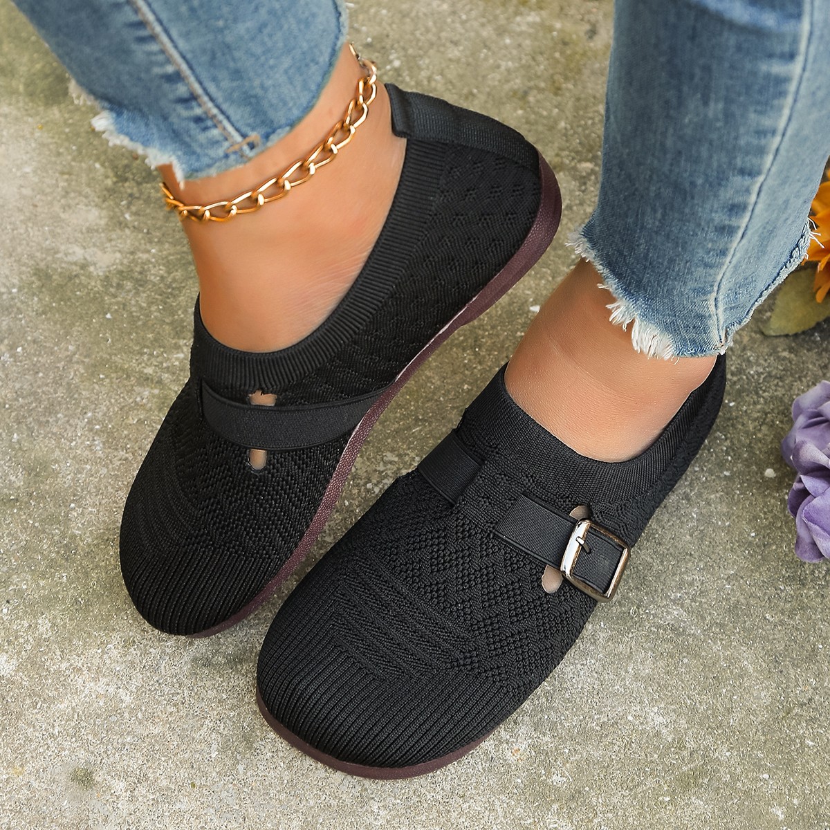 🌸🎉 Trendy Must-Have! Only a Few Left! ✨🥿💫Women's Daily Soft Breathable Arch Support Neuropathic Flat Mule Diabetic Shoes