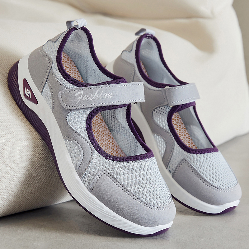 Women's Woven Orthopedic Breathable Soft Shoes Outdoor Comfort Casual Fashion Sneakers Slip on Diabetic Foam Shoes Arch Support