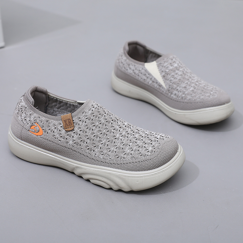 Women's Soft Orthopedic Shoes Breathable Woven Go Walking Slip On Foam Shoes Arch Support Hands Slip in Chunky Wedge