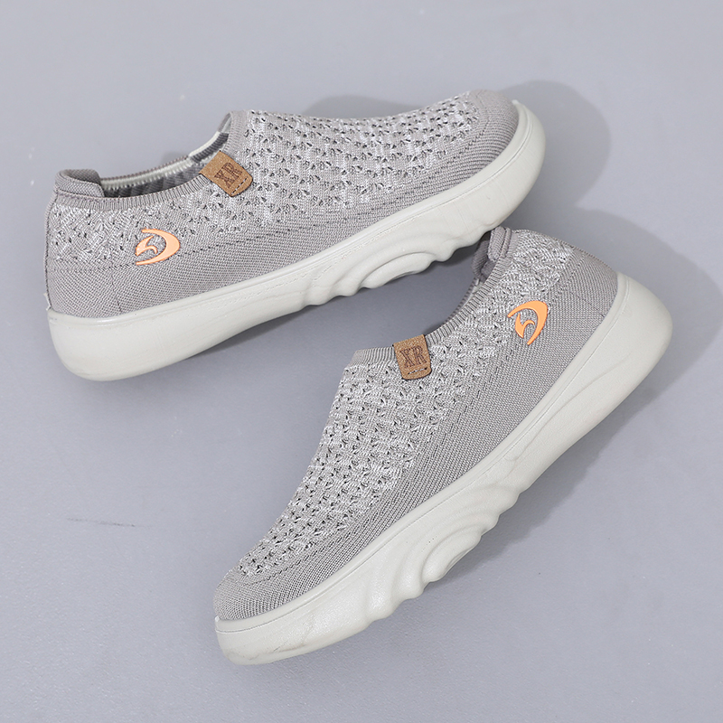 Women's Soft Orthopedic Shoes Breathable Woven Go Walking Slip On Foam Shoes Arch Support Hands Slip in Chunky Wedge