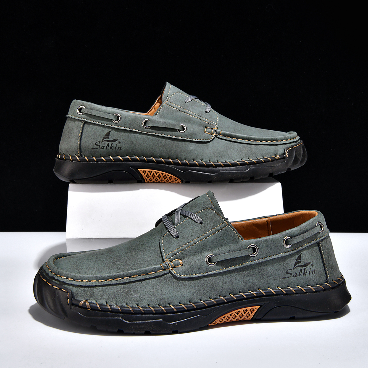 Men's Orthopedic Walking Boots - Built-In Arch Support Non-Slip Ankle Support Comfortable Hiking Boots