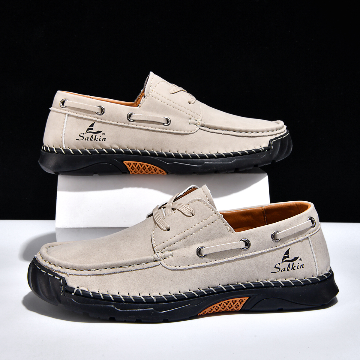 Men's Orthopedic Walking Boots - Built-In Arch Support Non-Slip Ankle Support Comfortable Hiking Boots