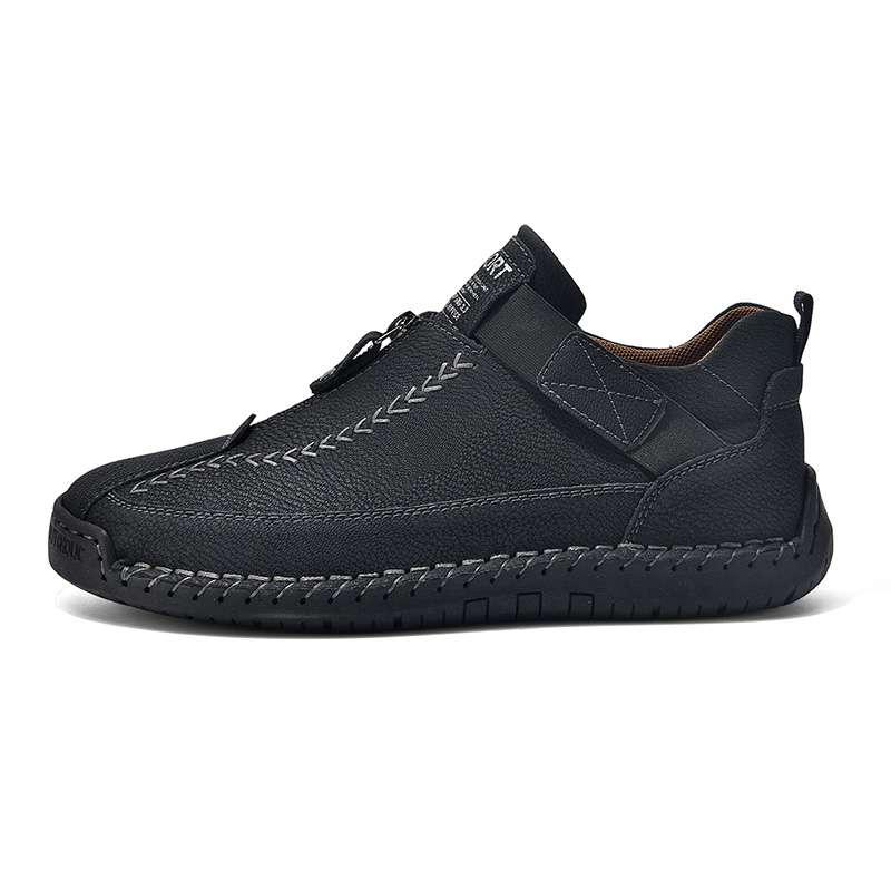 ⏰Limited Time Sale 70% OFF - Men's Premium Leather Slip-On Boots – Ideal Gift for Dad, Husband or Friend | Wide Toe, Arch Support, Waterproof, Pressure Relief, Non-Slip