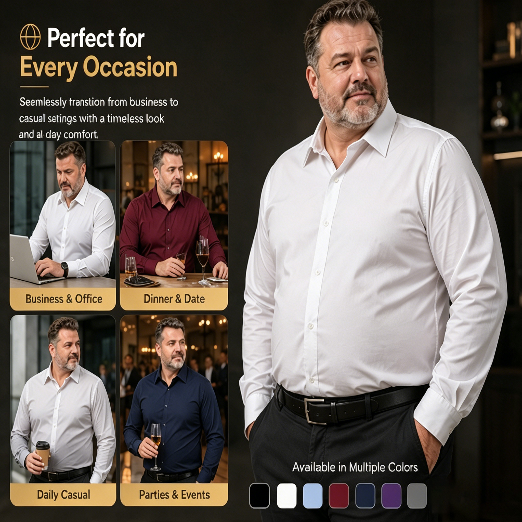 Summer Best Daily 1000+ Sold Stretch Non-Iron Shirt