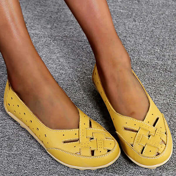 🔥Hot Sale - Ladies Breathable Leather Loafers