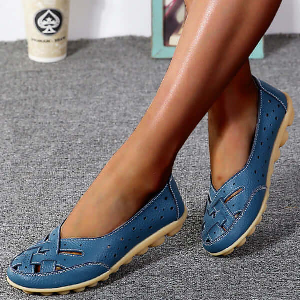 🔥Hot Sale - Ladies Breathable Leather Loafers