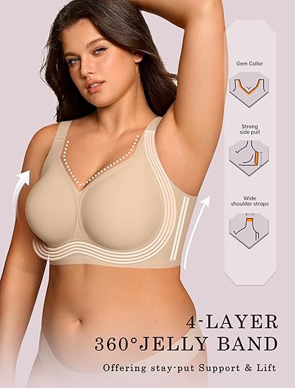 ZO CLOTHER Bra Plus Size Supportive Seamless Bras