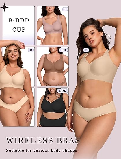 ZO CLOTHER Bra Plus Size Supportive Seamless Bras