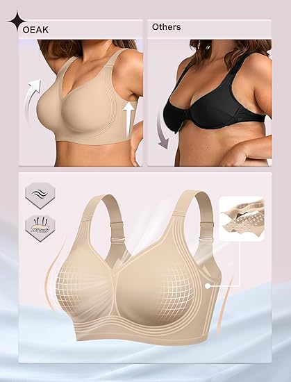 ZO CLOTHER Bra Plus Size Supportive Seamless Bras