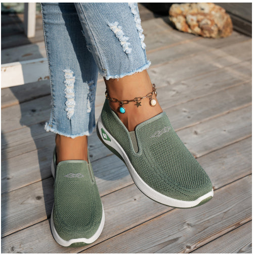  Hands-Free Flyknit Sneakers – Lightweight Breathable Slip-On Shoes for Women