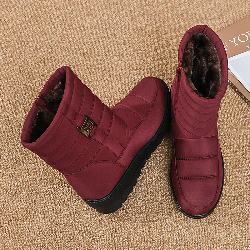 Women's Side Zipper Waterproof Snow Boots