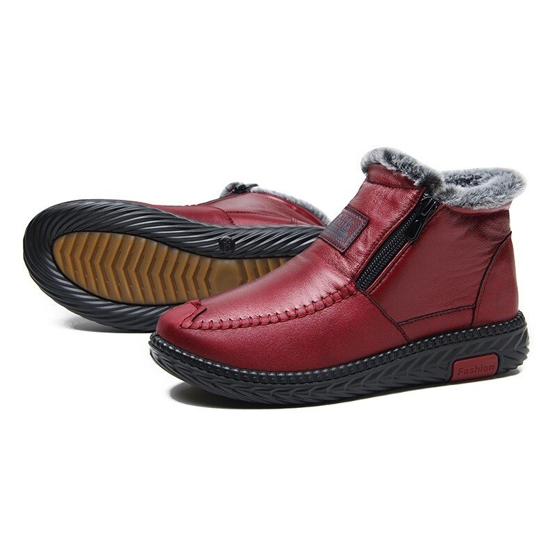 Women's Waterproof Non-slip Cotton Leather Boots ( HOT SALE !!!-50% OFF For a Limited Time )