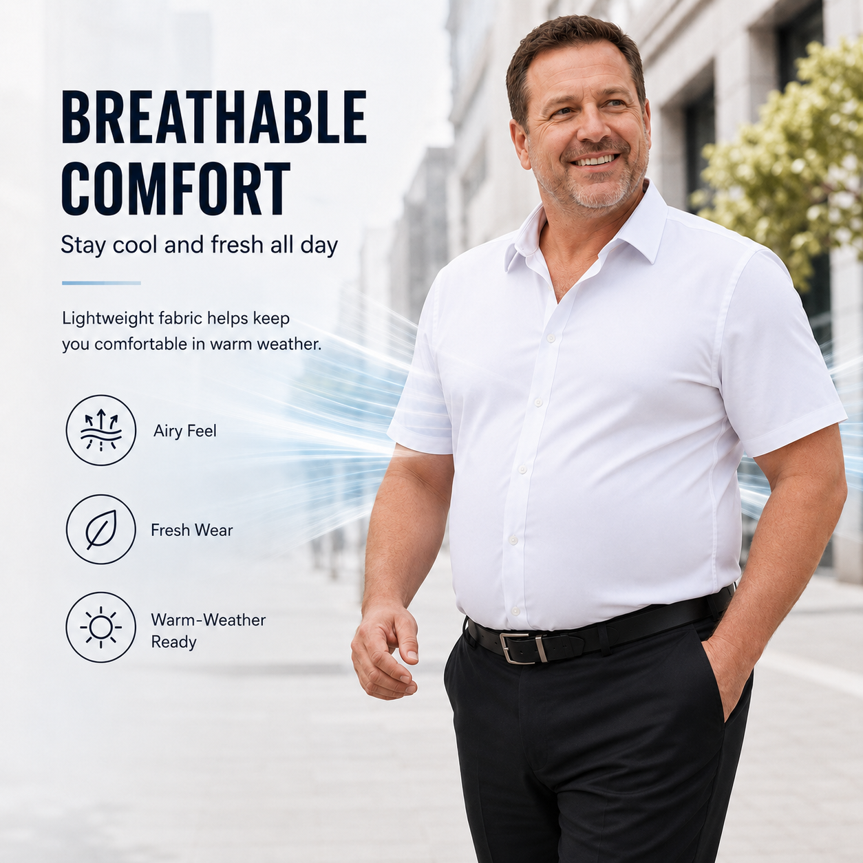 Summer Best Daily 1000+ Sold Stretch Non-Iron Shirt