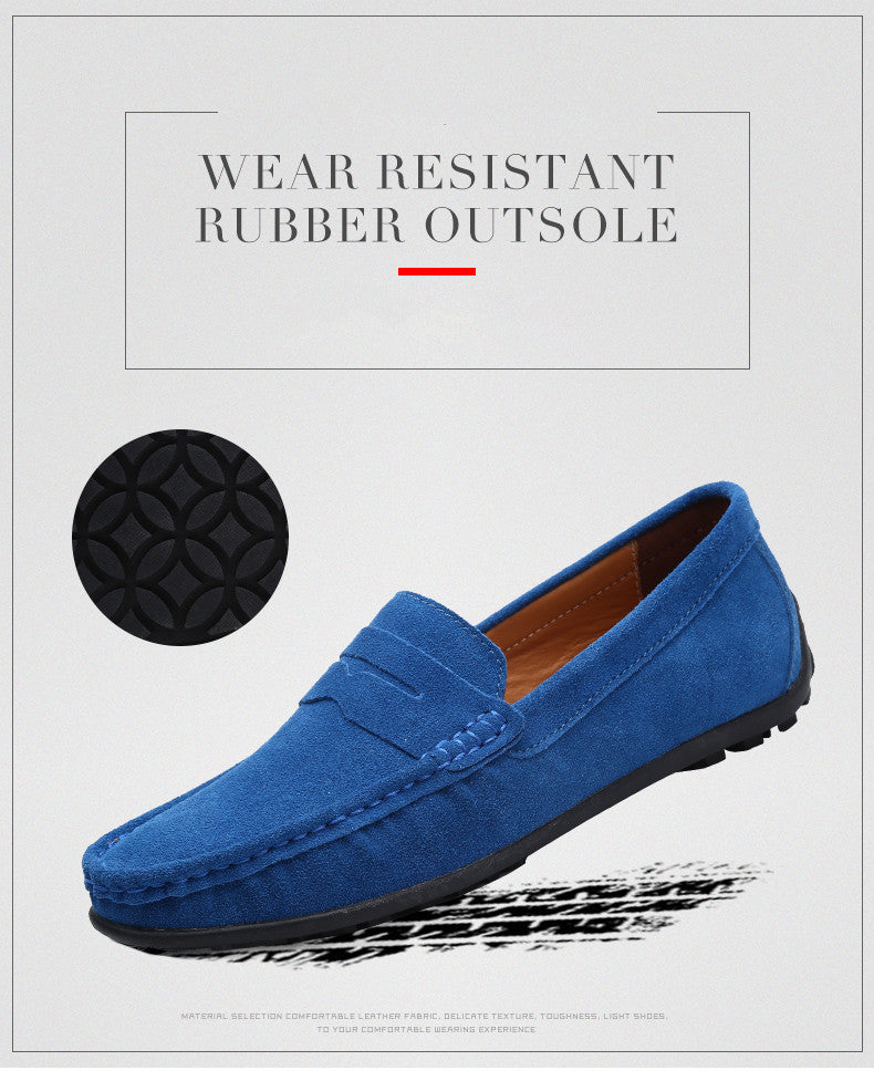 🔥2026🔥Men's Spring/Autumn Suede Genuine Leather Casual Driving Loafers/Moccasins | Plus Size