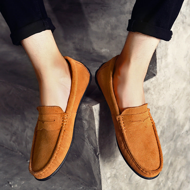 🔥2026🔥Men's Spring/Autumn Suede Genuine Leather Casual Driving Loafers/Moccasins | Plus Size