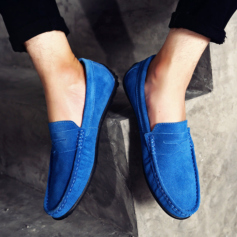🔥2026🔥Men's Spring/Autumn Suede Genuine Leather Casual Driving Loafers/Moccasins | Plus Size